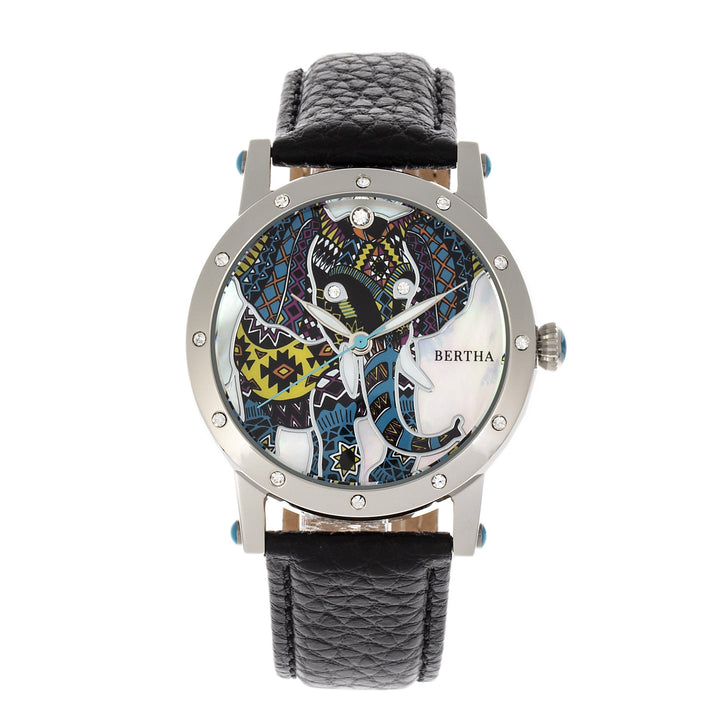 Bertha Betsy MOP Leather-Band Ladies Watch