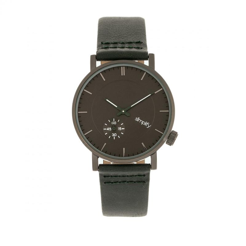 Simplify The 3600 Leather-Band Watch