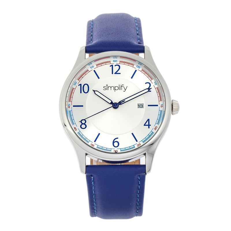 Simplify The 6900 Leather-Band Watch w/ Date