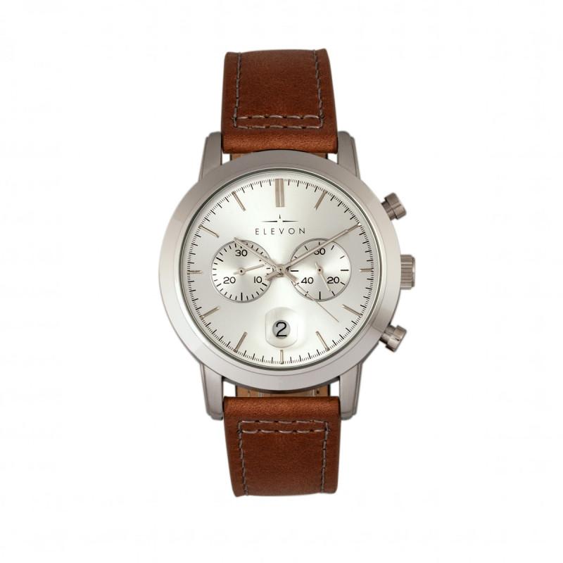Elevon Langley Chronograph Leather-Band Watch w/ Date