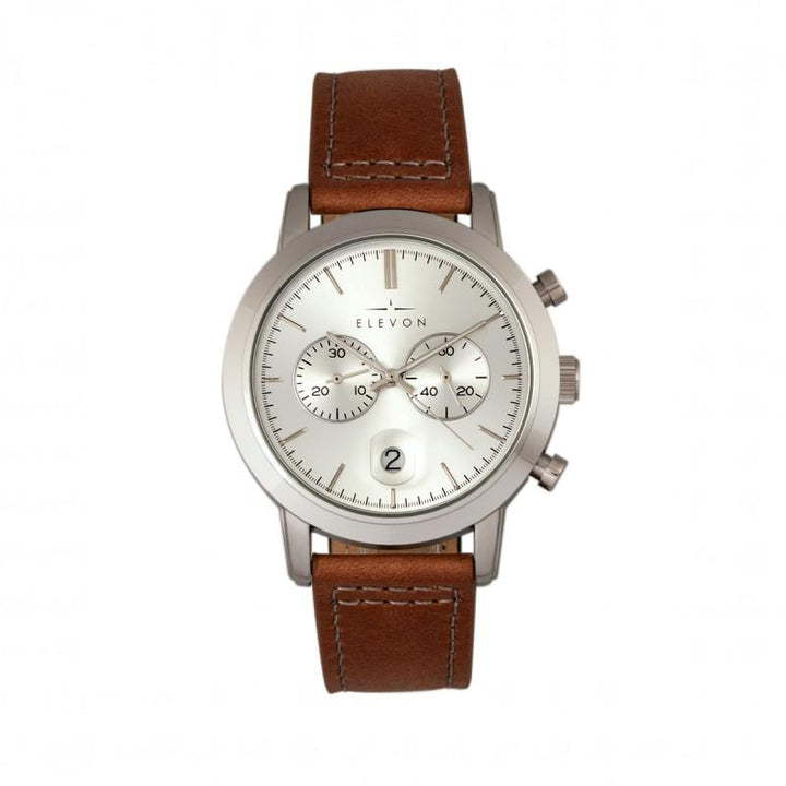 Elevon Langley Chronograph Leather-Band Watch w/ Date
