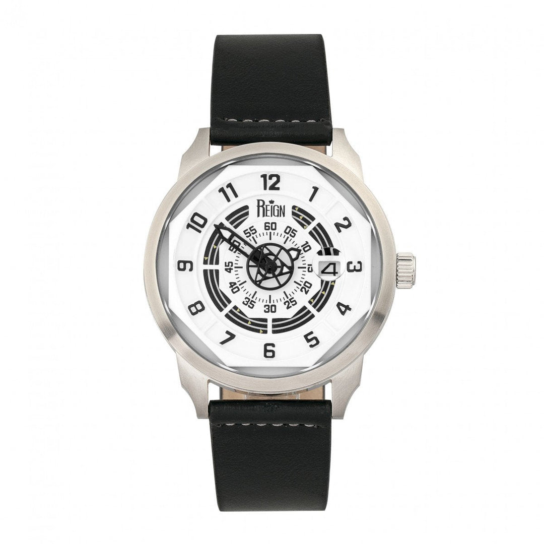 Reign Lafleur Automatic Leather-Band Watch w/Date