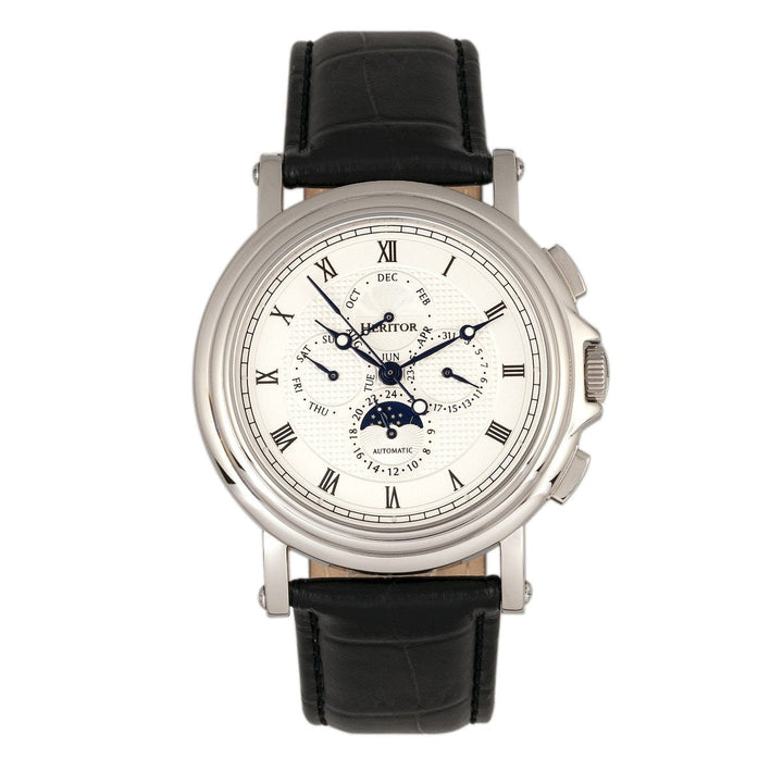 Heritor Automatic Kingsley Leather-Band Watch w/Day/Date