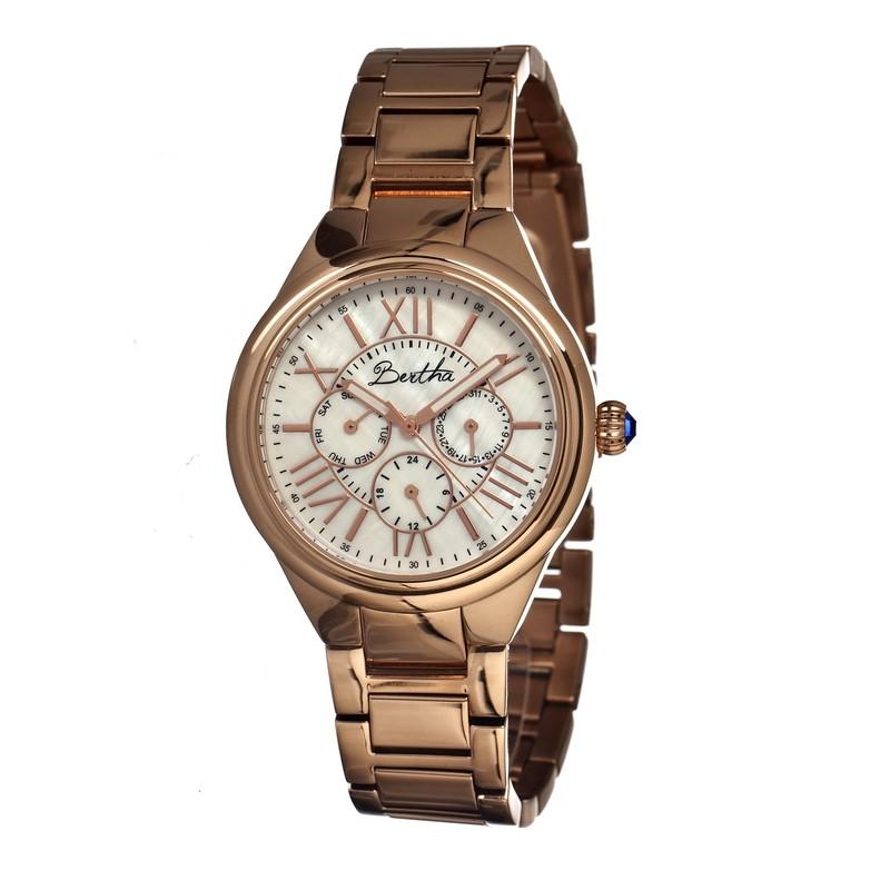 Bertha Rachel Ladies Bracelet Watch w/Day/Date