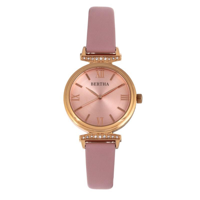 Bertha Jasmine Leather-Band Watch