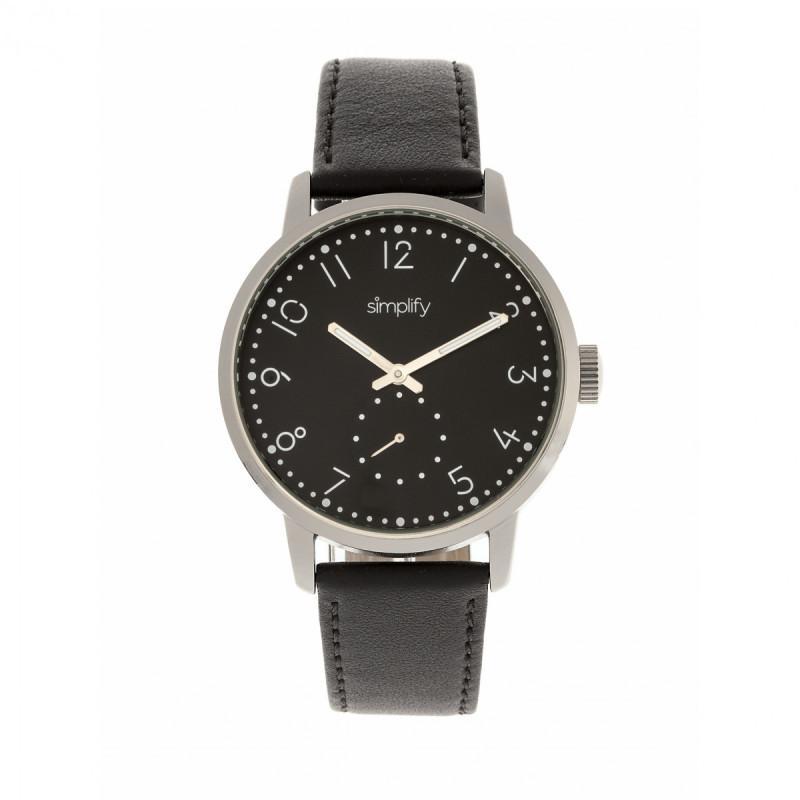 Simplify The 3400 Leather-Band Watch
