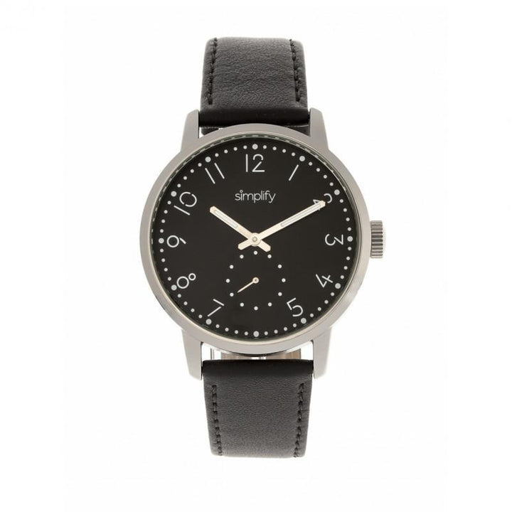 Simplify The 3400 Leather-Band Watch