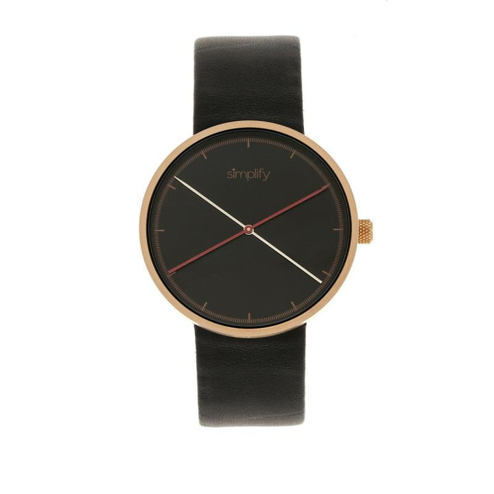 Simplify The 4100 Leather-Band Watch