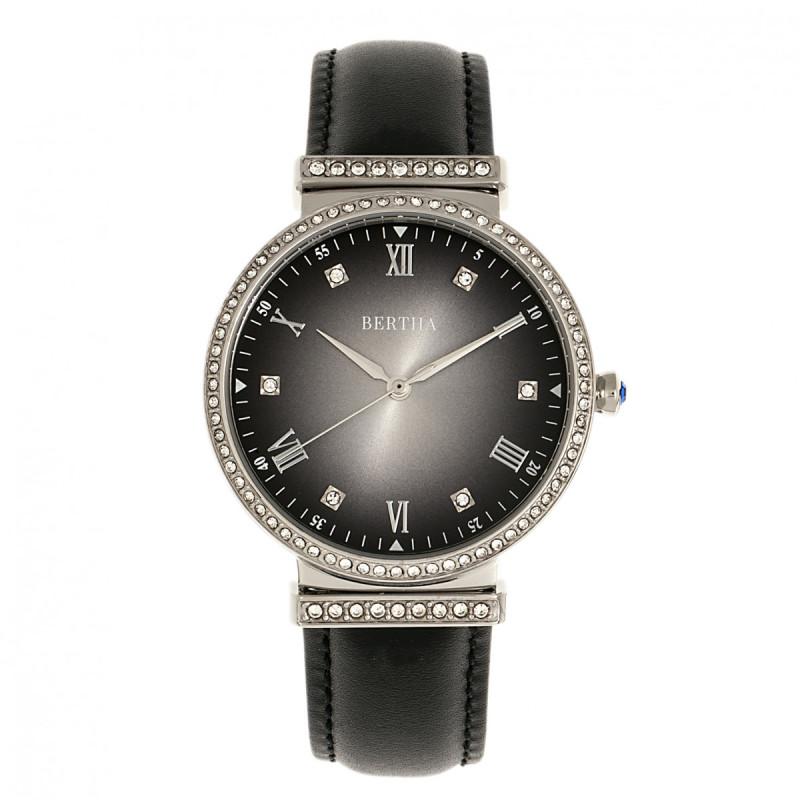 Bertha Allison Leather-Band Watch