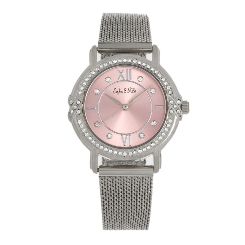 Sophie and Freda Reno Bracelet Watch w/Swarovski Crystals