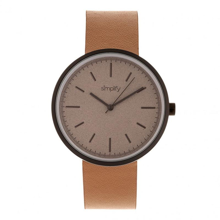 Simplify The 3000 Leather-Band Watch