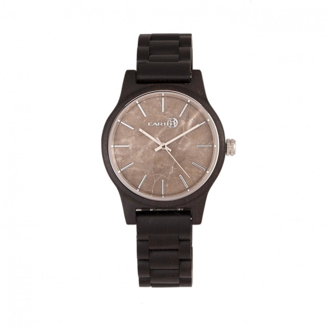 Earth Wood Tuckahoe Marble-Dial Bracelet Watch - Dark Brown - ETHEW4802