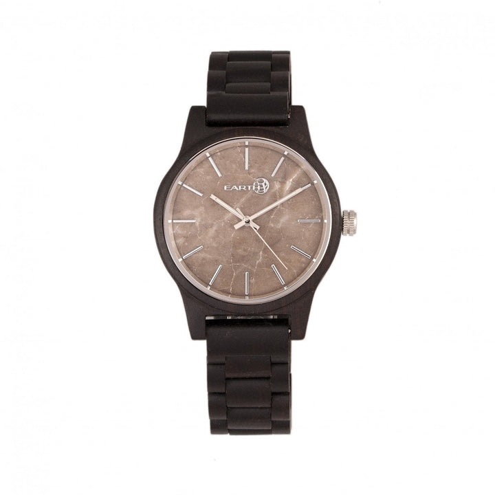 Earth Wood Tuckahoe Marble-Dial Bracelet Watch - Dark Brown - ETHEW4802