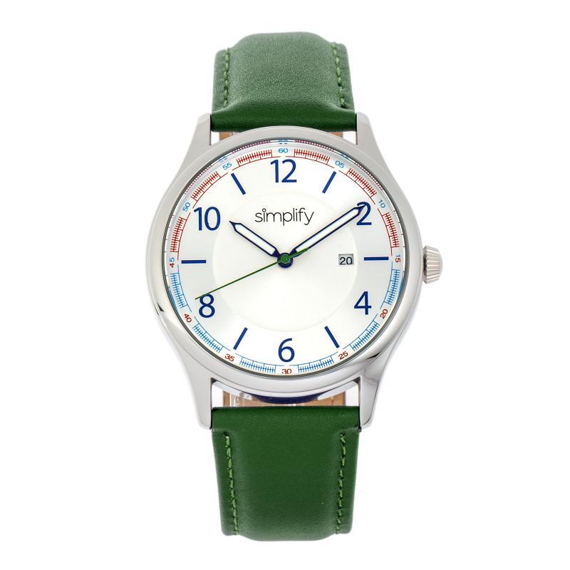 Simplify The 6900 Leather-Band Watch w/ Date
