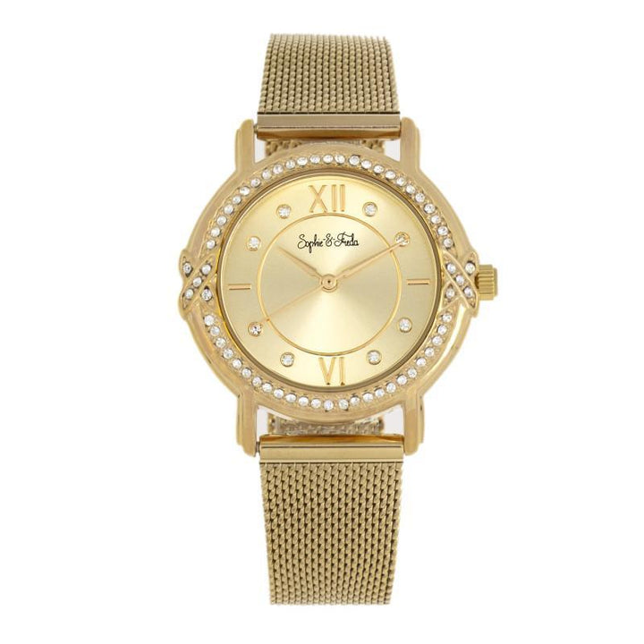 Sophie and Freda Reno Bracelet Watch w/Swarovski Crystals