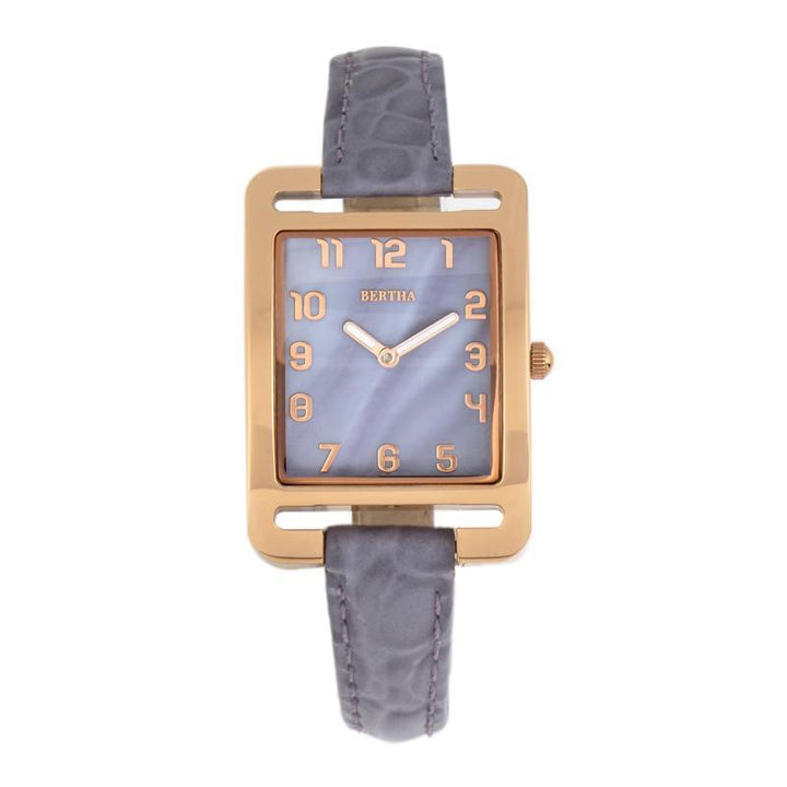 Bertha Marisol Swiss MOP Leather-Band Watch - Ruumur