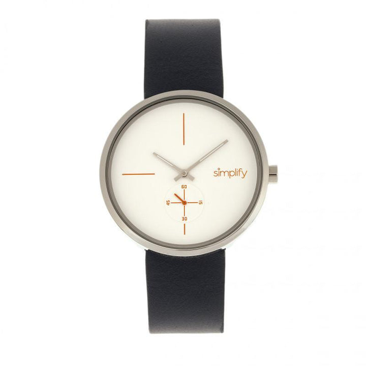 Simplify The 4400 Leather-Band Watch