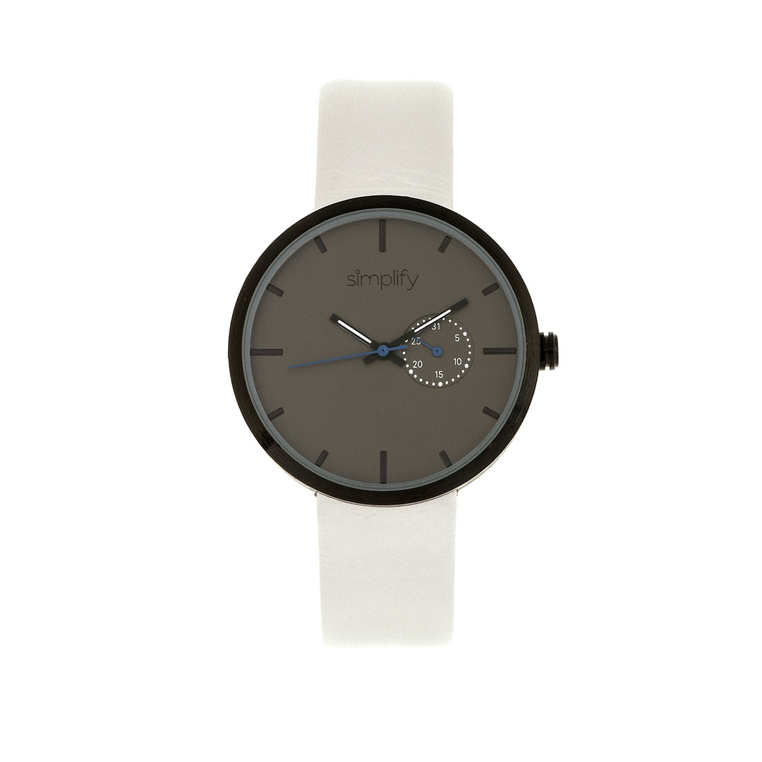 Simplify The 3900 Leather-Band Watch w/ Date