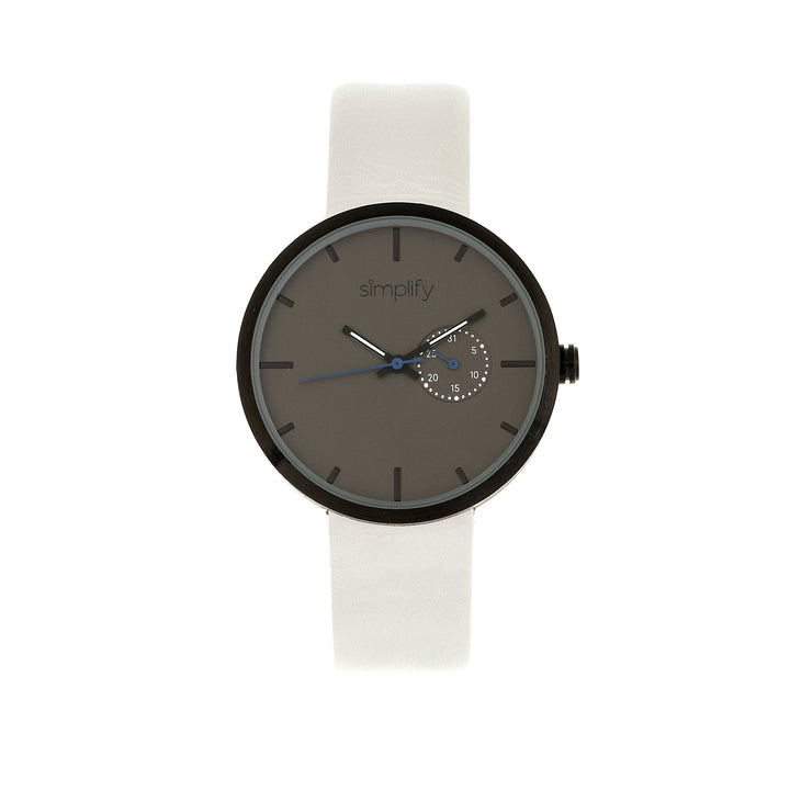 Simplify The 3900 Leather-Band Watch w/ Date