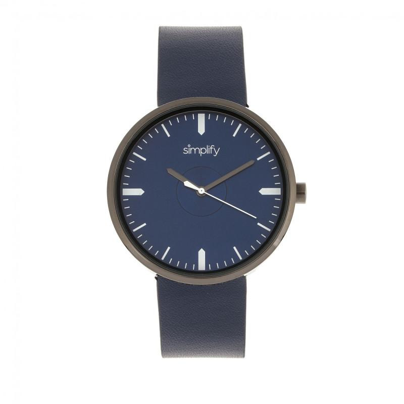Simplify The 4500 Leather-Band Watch
