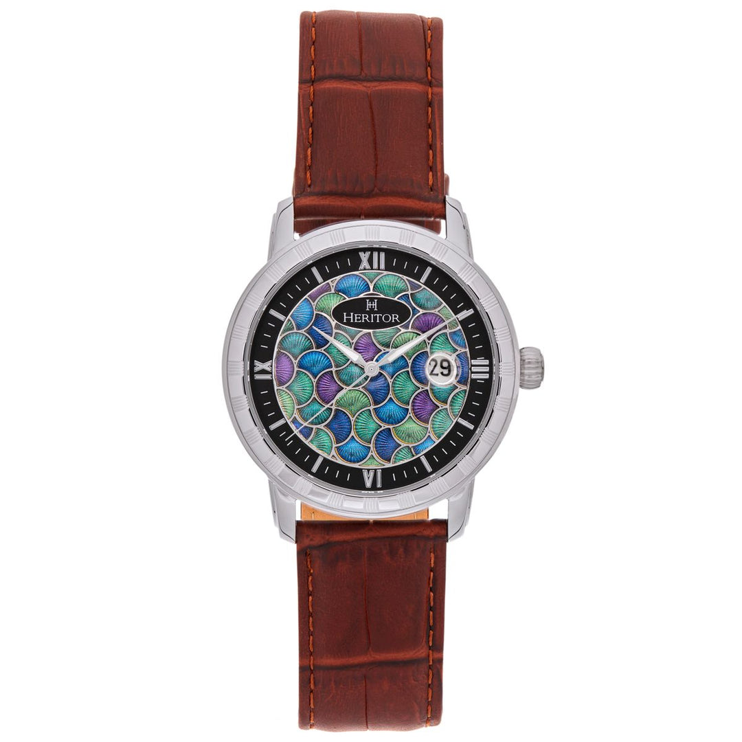 Heritor Automatic Protégé Leather-Band Watch w/Date