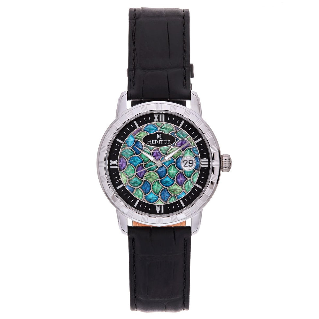 Heritor Automatic Protégé Leather-Band Watch w/Date