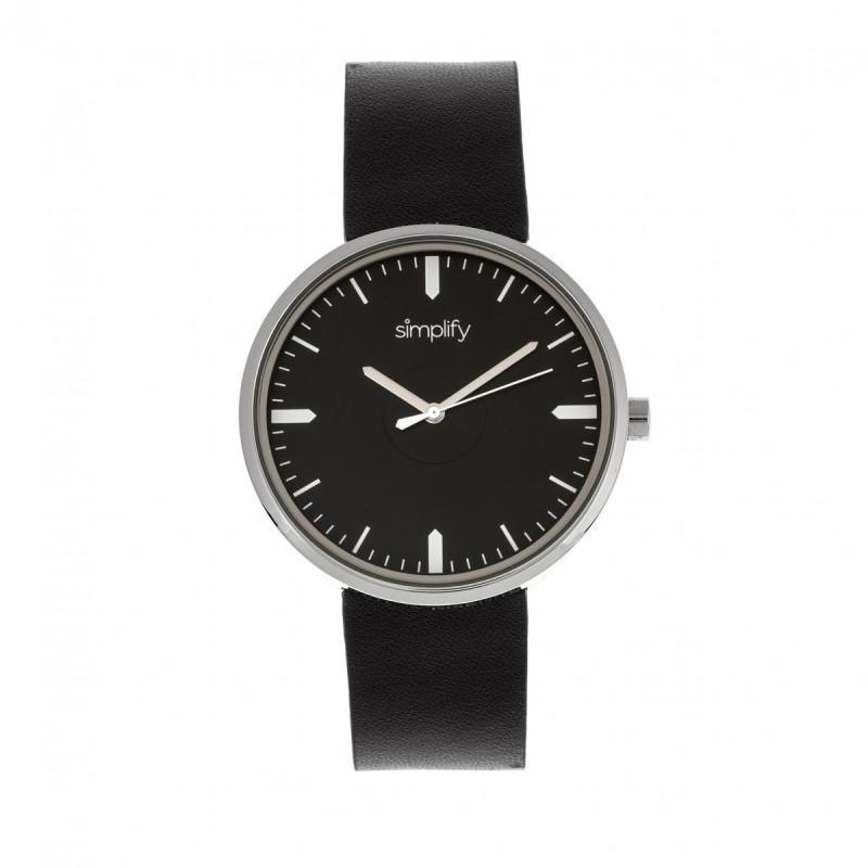 Simplify The 4500 Leather-Band Watch