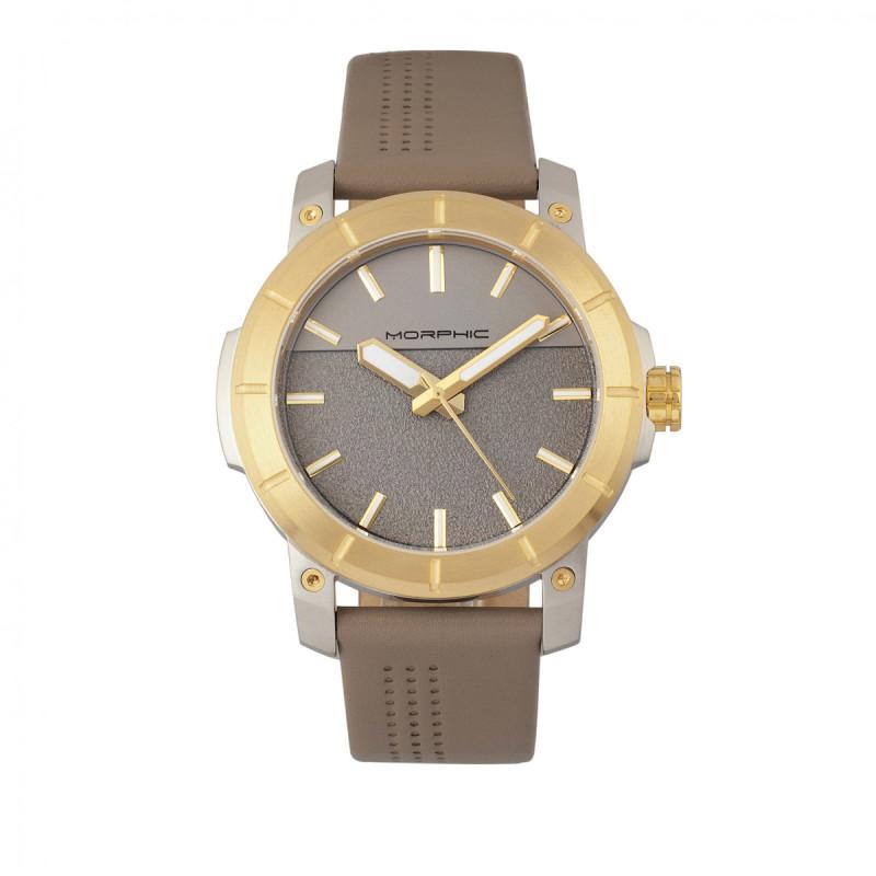 Morphic M54 Series Leather-Band Chronograph Watch