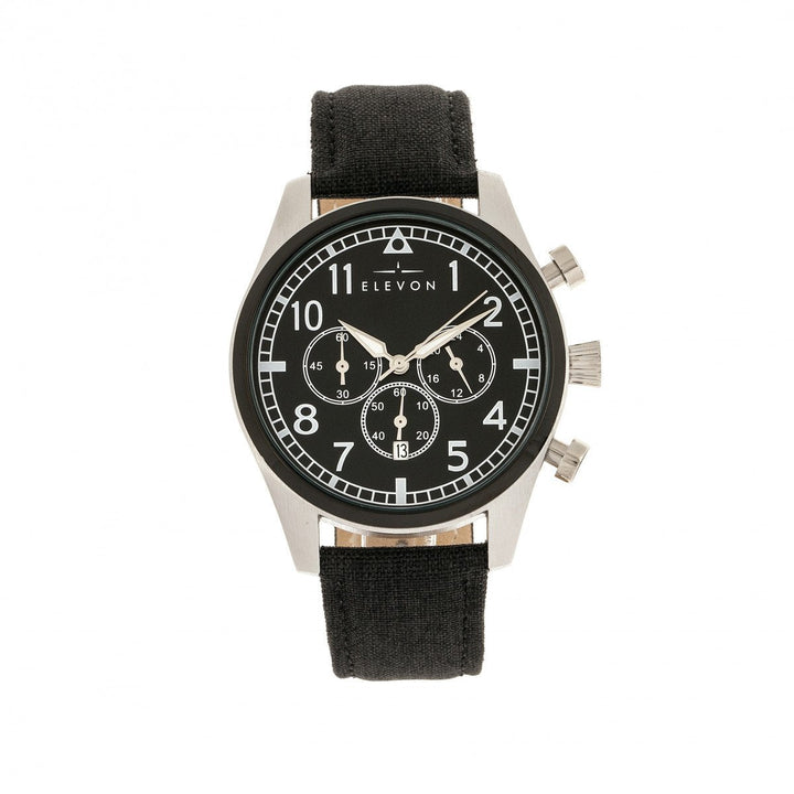 Elevon Curtiss Chronograph Nylon-Overlaid Leather-Band Watch