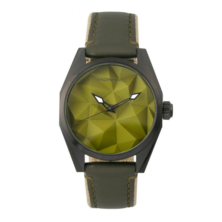 Morphic M59 Series Leather-Overlaid Canvas-Band Watch