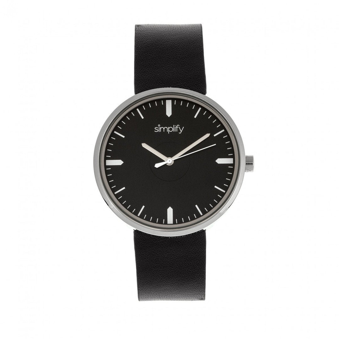 Simplify The 4500 Leather-Band Watch