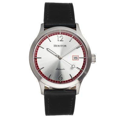 Heritor Automatic Becker Leather-Band Watch w/Date