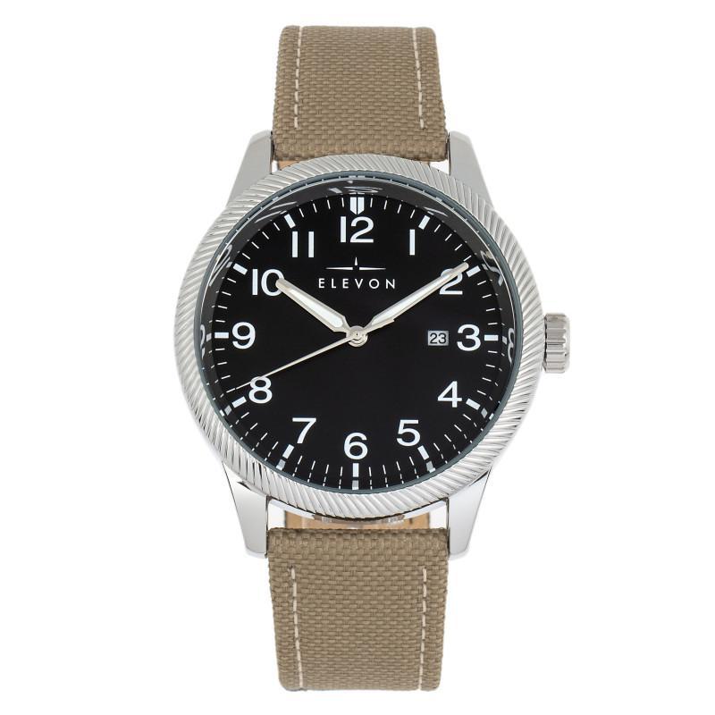 Elevon Bandit Leather-Band Watch w/Date
