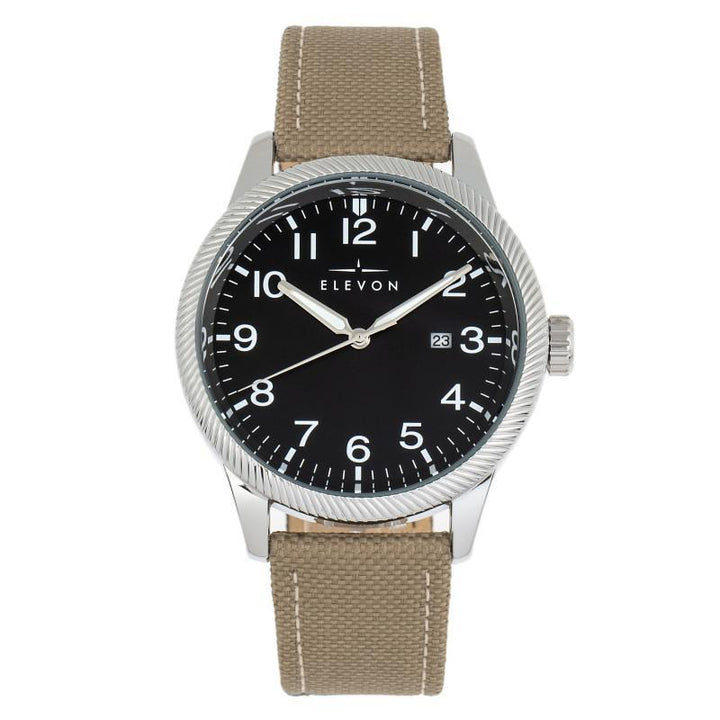 Elevon Bandit Leather-Band Watch w/Date