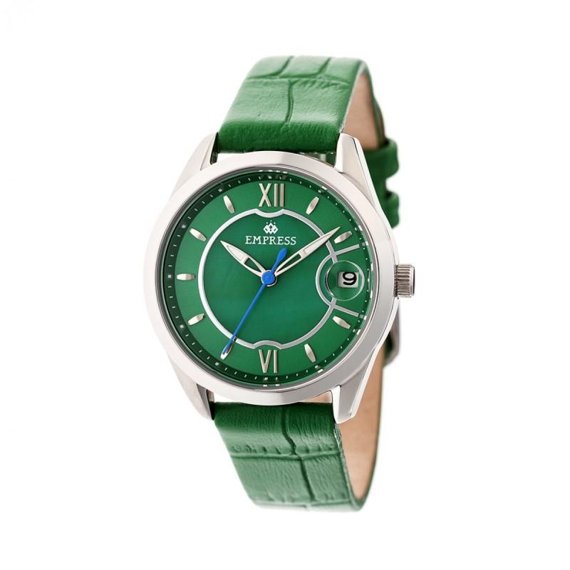 Empress Messalina Automatic MOP Leather-Band Watch w/Date