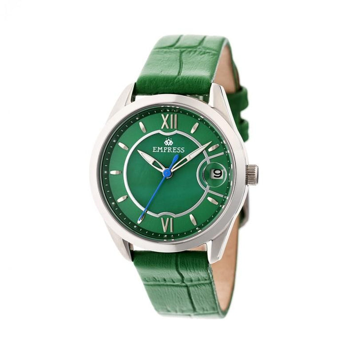 Empress Messalina Automatic MOP Leather-Band Watch w/Date