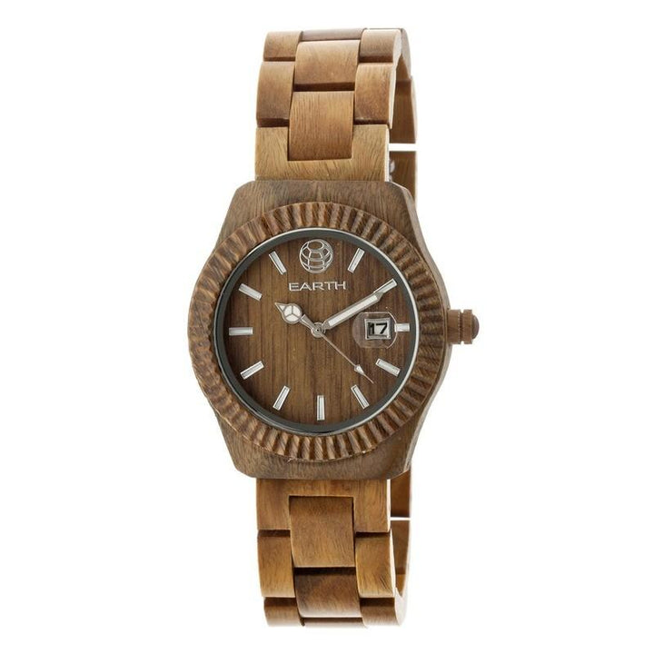 Earth Wood Pith Bracelet Watch w/Date