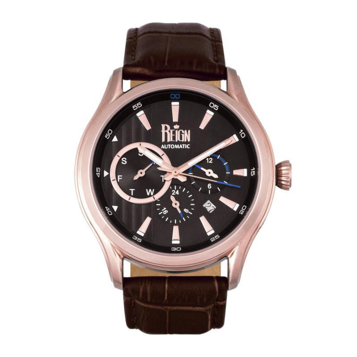 Reign Gustaf Automatic Leather-Band Watch