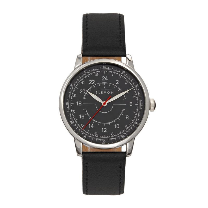 Elevon Gauge Leather-Band Watch