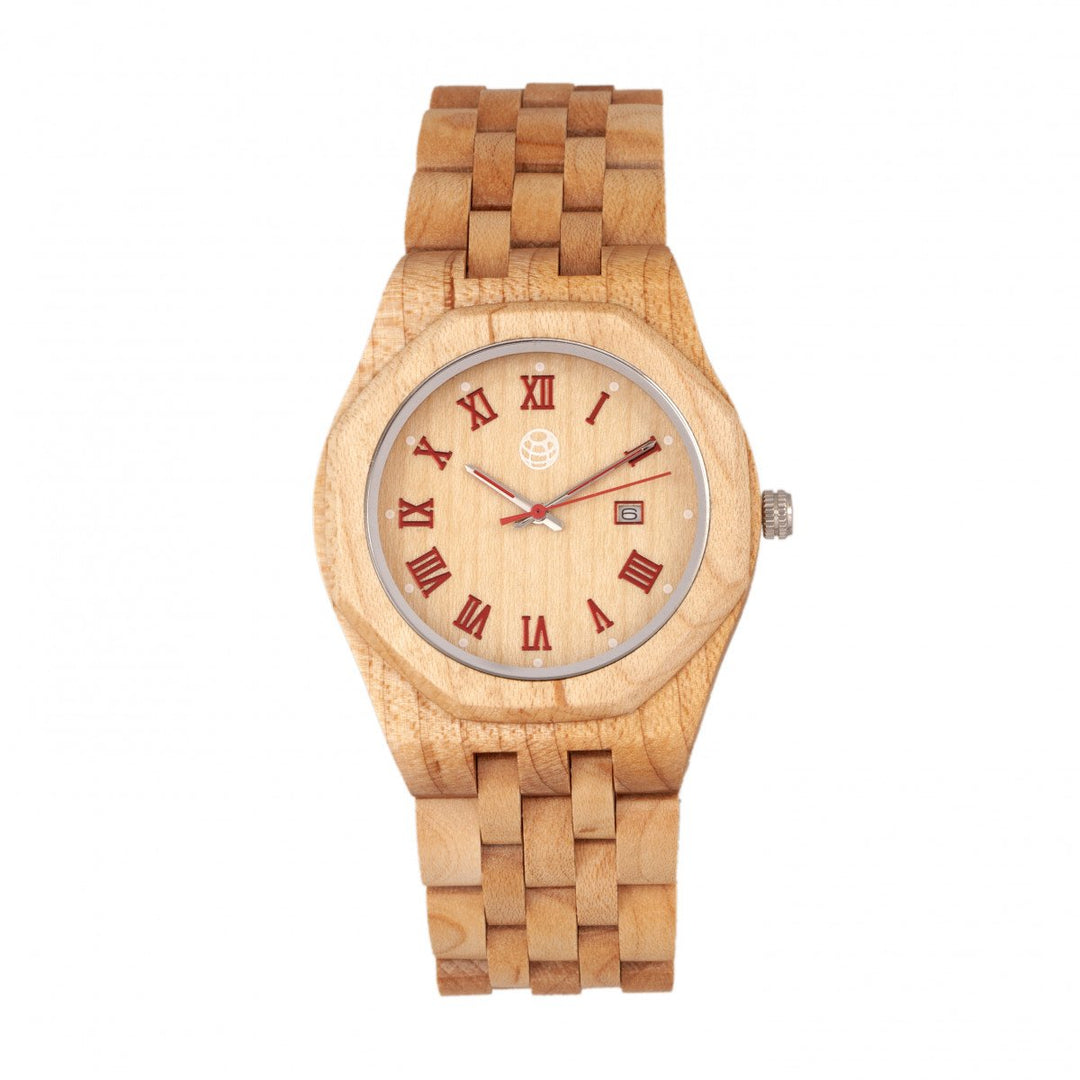 Earth Wood Baobab Bracelet Watch w/Date