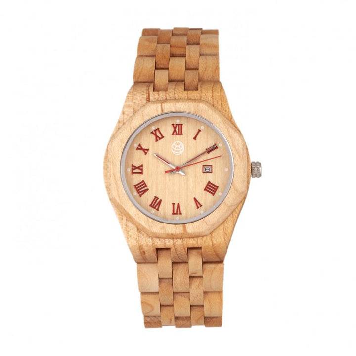 Earth Wood Baobab Bracelet Watch w/Date