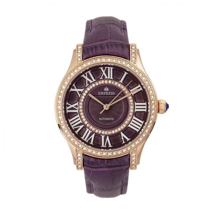 Empress Xenia Automatic Leather-Band Watch