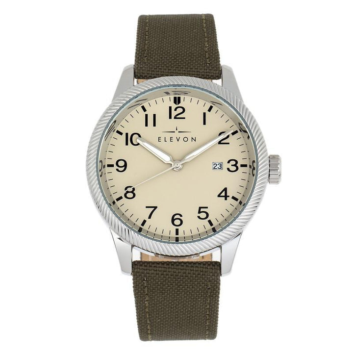 Elevon Bandit Leather-Band Watch w/Date