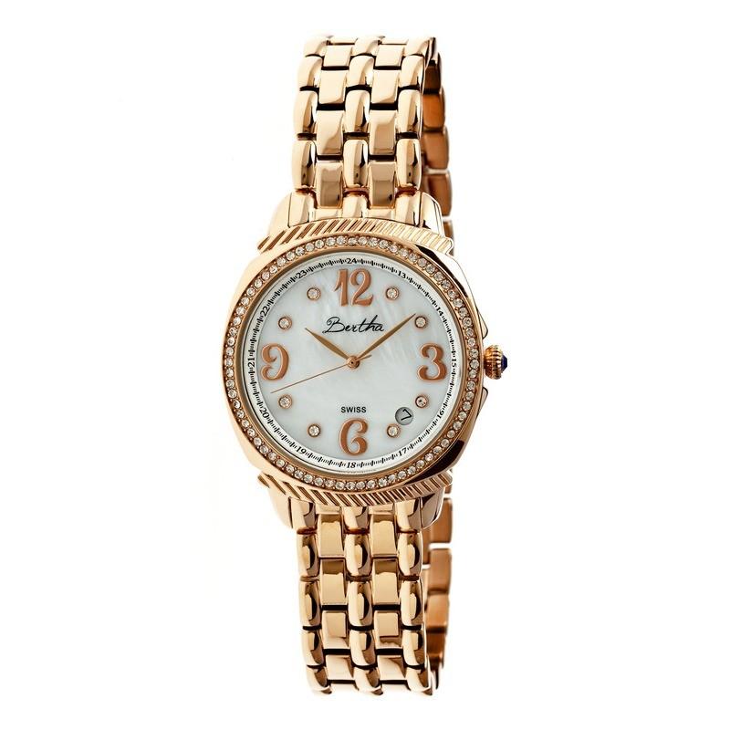 Bertha Samantha MOP Ladies Swiss Bracelet Watch