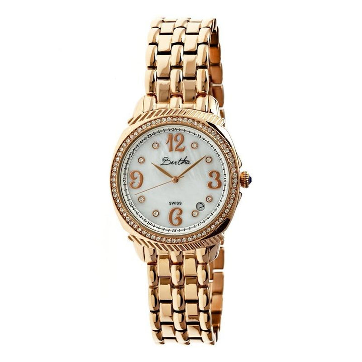 Bertha Samantha MOP Ladies Swiss Bracelet Watch