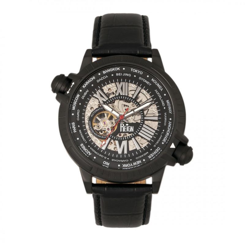 Reign Thanos Automatic Leather-Band Watch