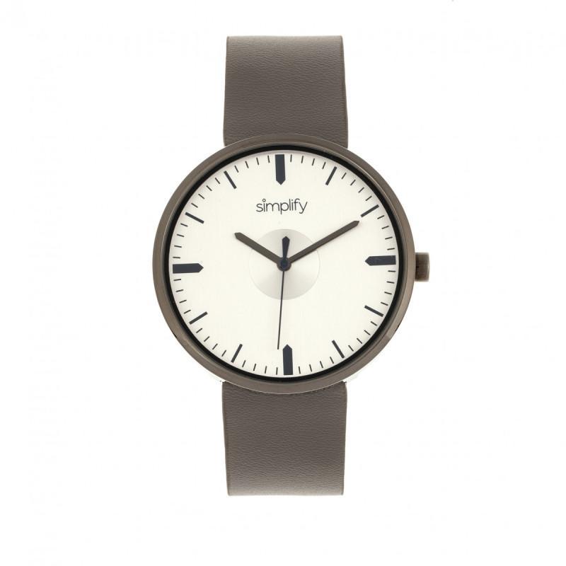 Simplify The 4500 Leather-Band Watch