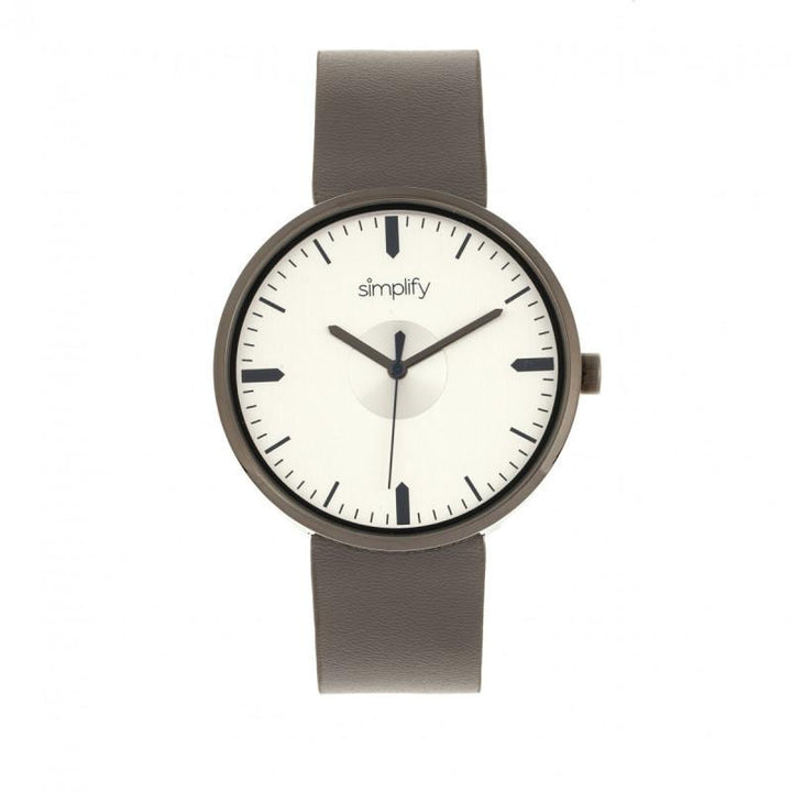 Simplify The 4500 Leather-Band Watch