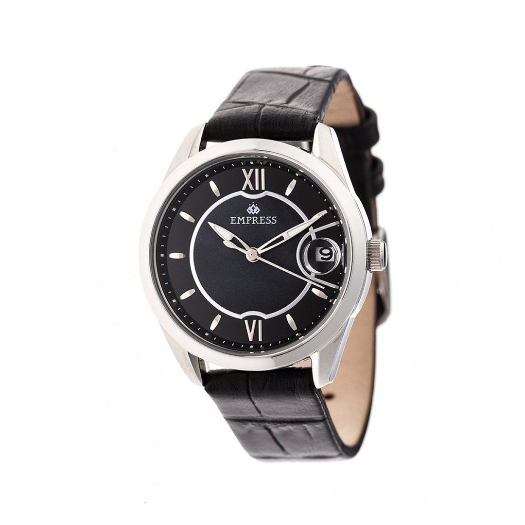 Empress Messalina Automatic MOP Leather-Band Watch w/Date