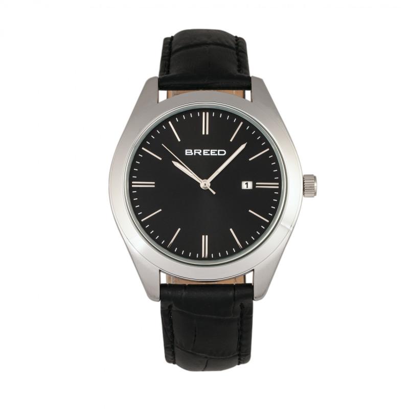 Breed Louis Leather-Band Watch w/Date